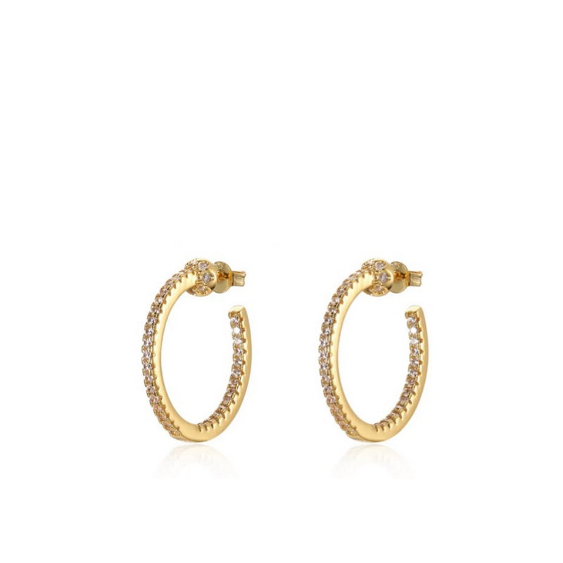Perfect Pave Hoops (small)