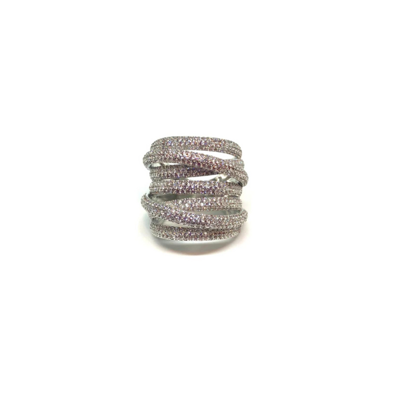 Grande Twisted Luxe Ring-Silver
