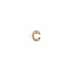 Pair of Gold Initial Pave Earrings