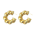 Coiled Gold Hoops