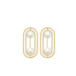 Double Look Pearl Drop Studs