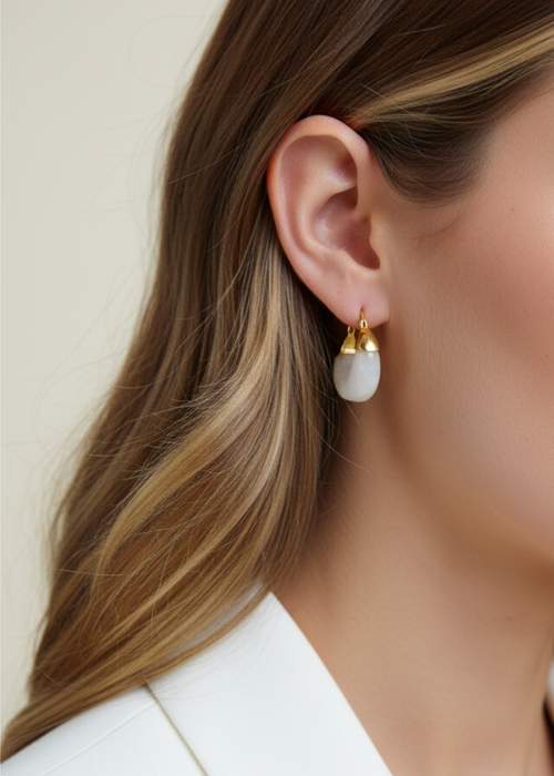Amelia Hoops - White