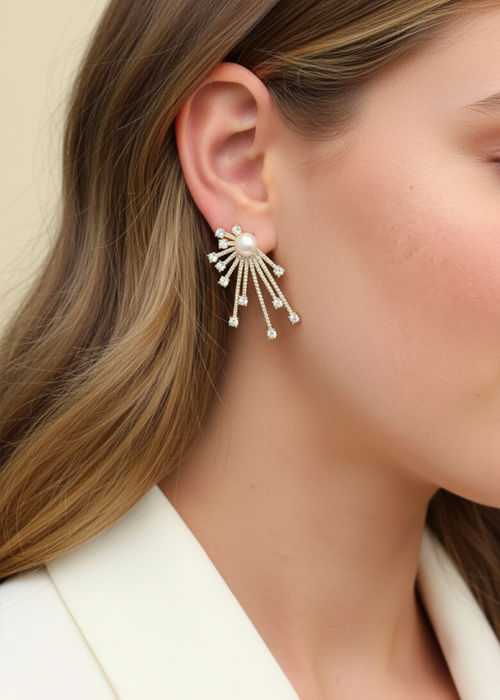 Sleek Spike Studs - Gold