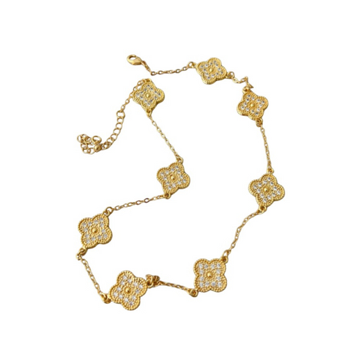 Pave Clover Necklace