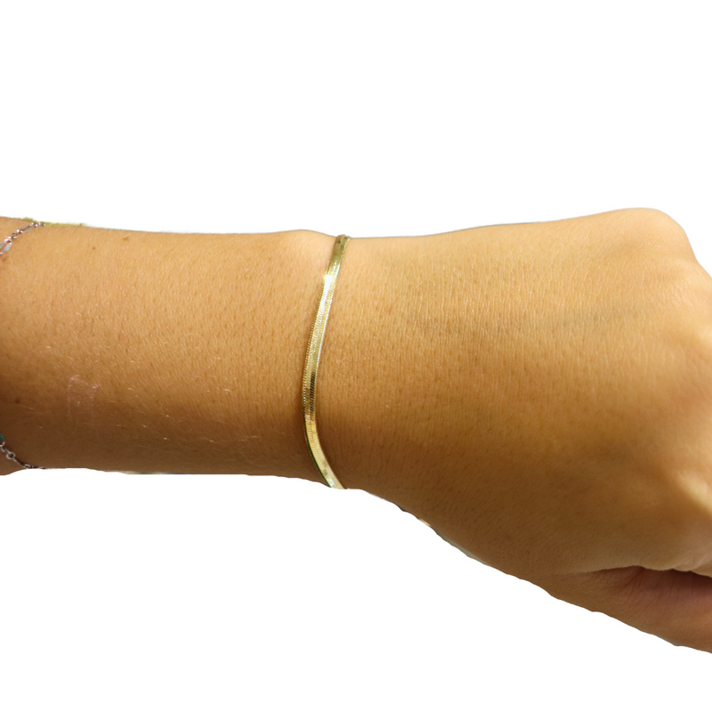 Gold Herringbone Bracelet