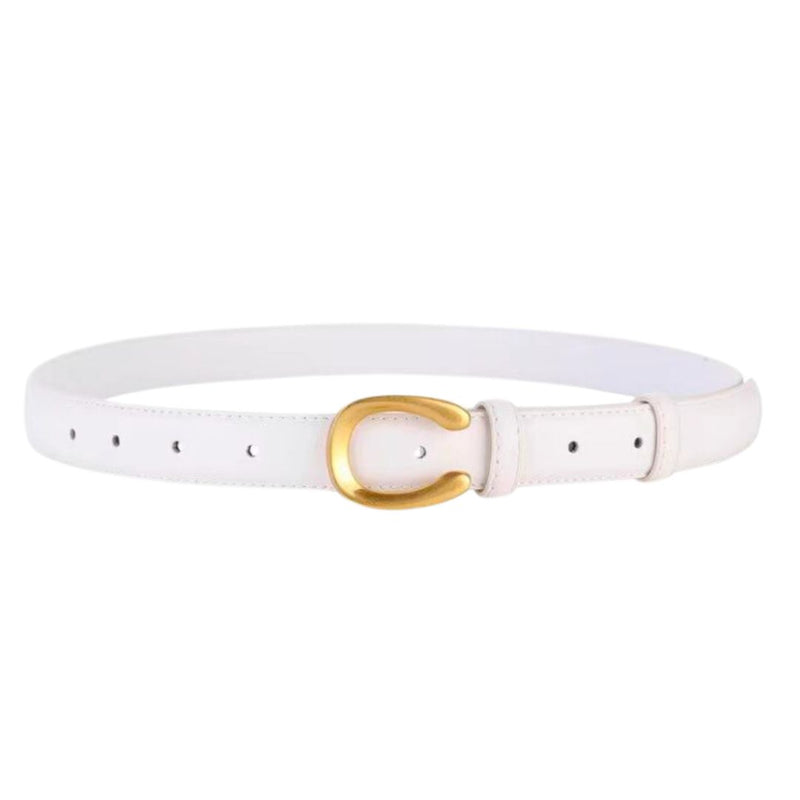 Small Horseshoe Belt - White