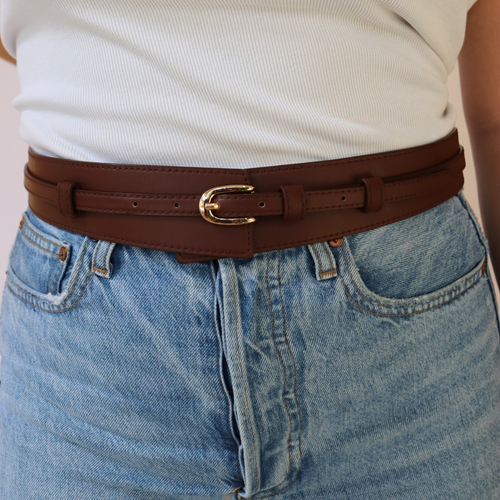 Modern Corset Belt - Dark Brown