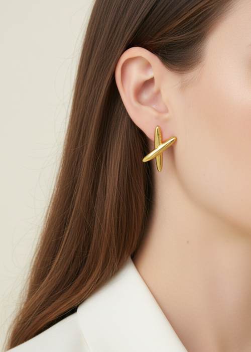 Clara Cross Studs