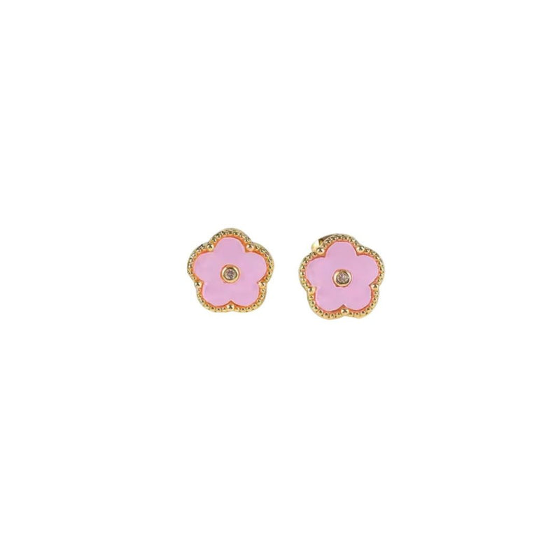 Clover Studs - Pink