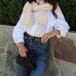 Woven Cloud Clutch - Black - wholesale