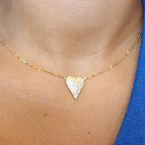 Full Heart Pendant Necklace
