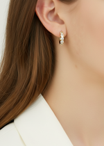 Thick Crystal Huggie Hoops