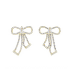 Frill Pave Bow Earrings