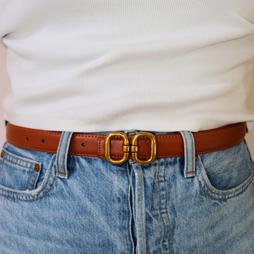 Double Oval Linked Belt - Saddle - wholesale
