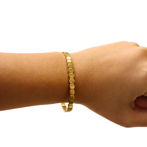 Golden Honeycomb Bangle