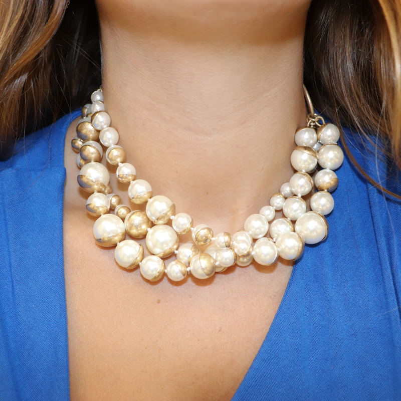 Pearl Scattered Cluster Necklace - Kate Wood Jewellery