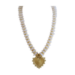 Parker Charm Necklace - White