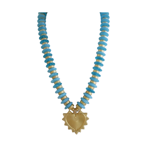 Parker Charm Necklace - Blue