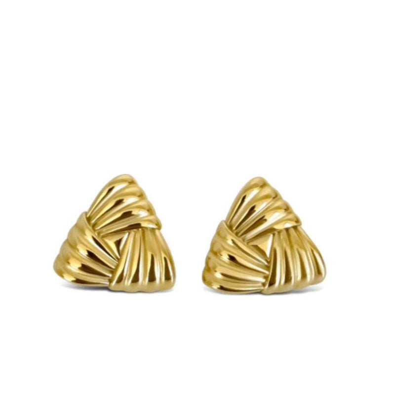 Woven Triangle Studs