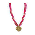 Parker Charm Necklace - Hot Pink