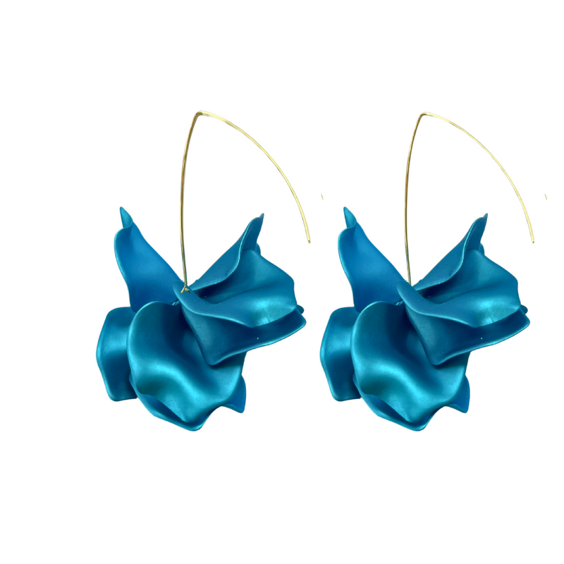Blue Matte Satin Air Bloom Drops