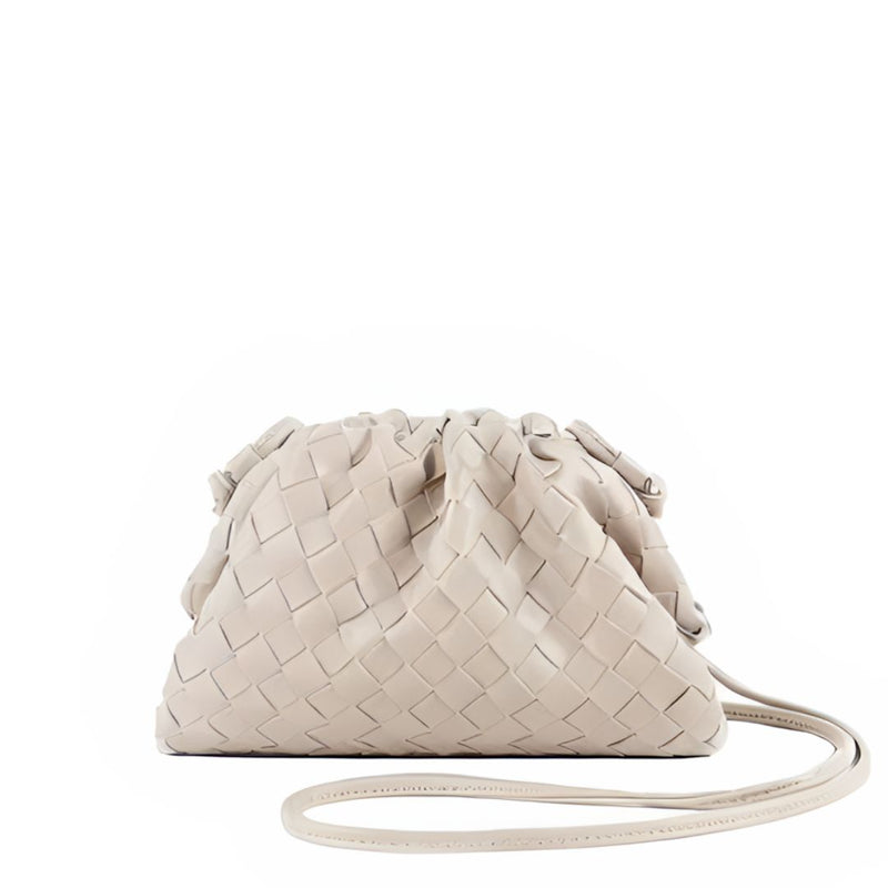 Woven Cloud Clutch - Ivory