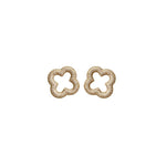 Pave Clover Studs
