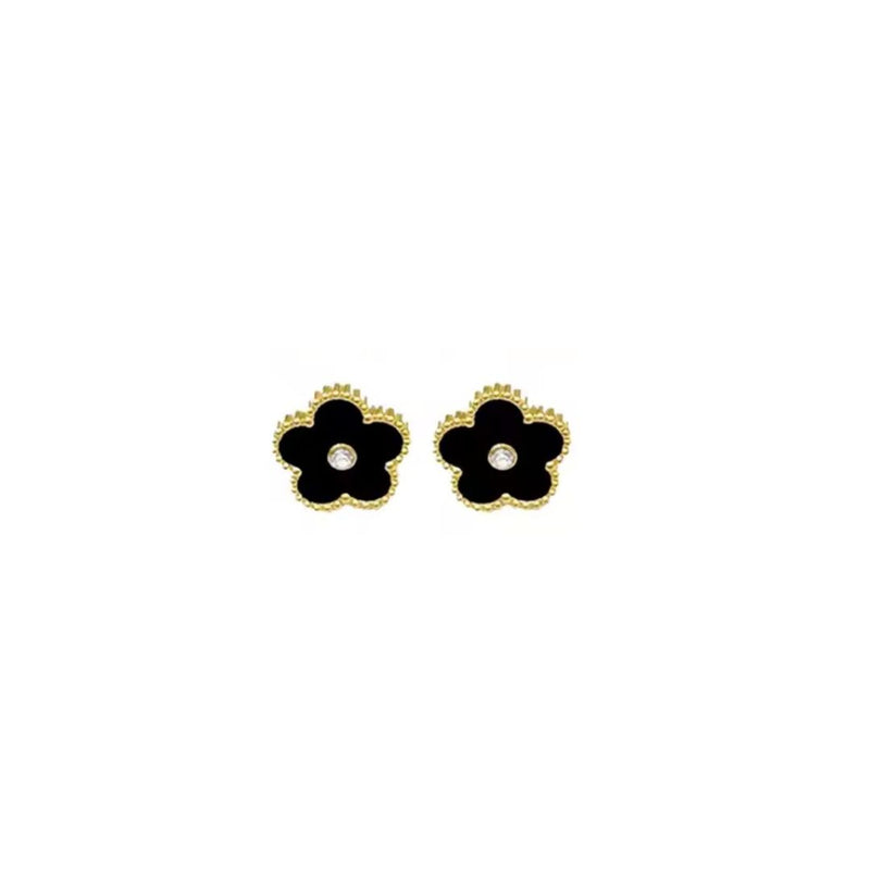 Clover Studs - Black