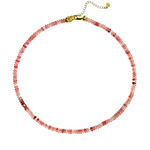Micro Beaded Necklace - Clear Pink