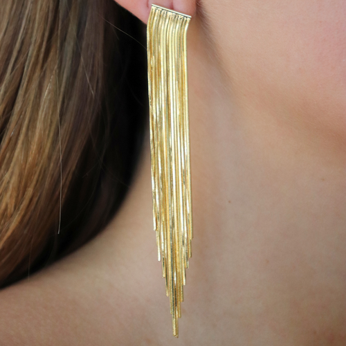Rachel Gold Fringe Earrings