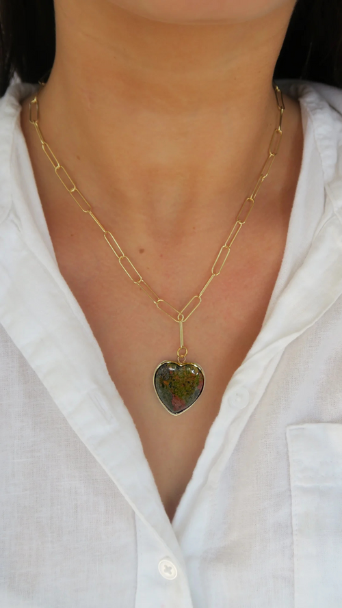 Knox Charm Necklace - Marbled Pink