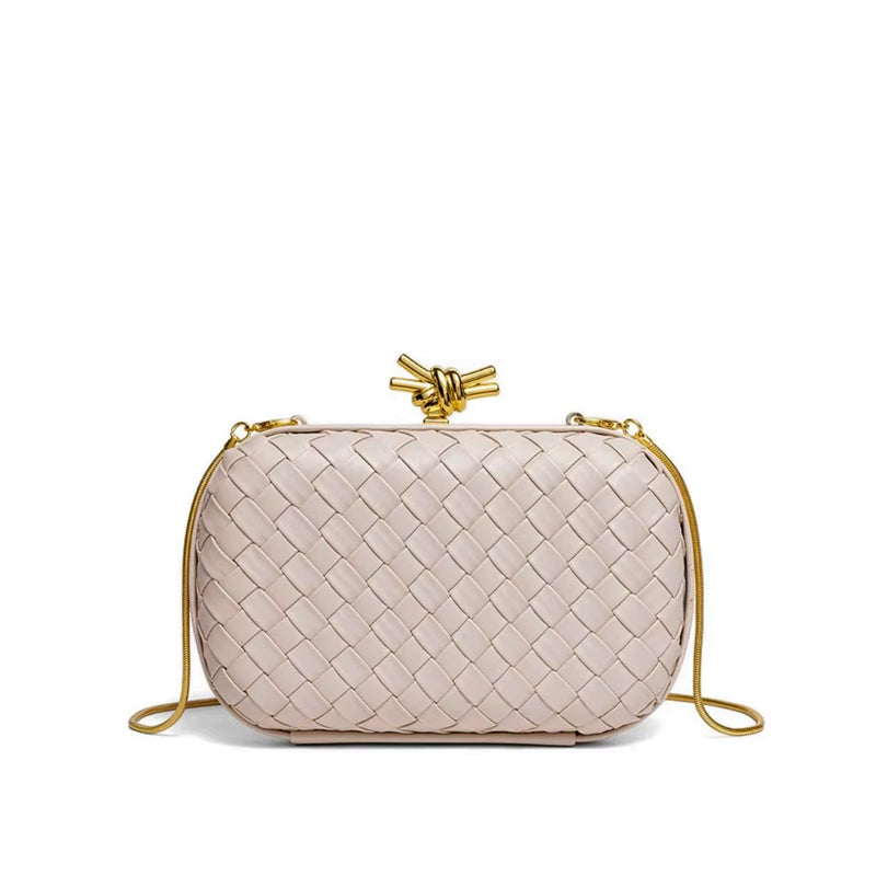 Bonsoir Woven Clutch - Ivory