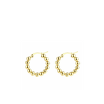 Gold Ball Huggie Hoops