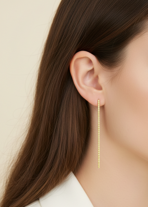 Linear Strand Earrings