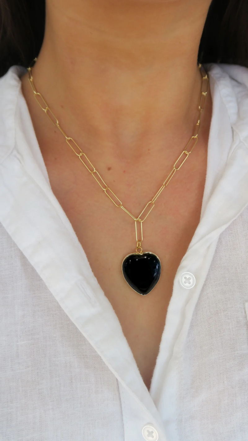 Knox Charm Necklace - Black