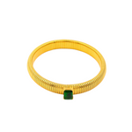 Singular Diamond Cobra Bracelet - Emerald