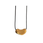Golden Bean Cord Necklace