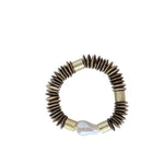 Capri Pearl Bracelet - Brown Wood