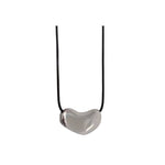 The Silver Bean Cord Necklace