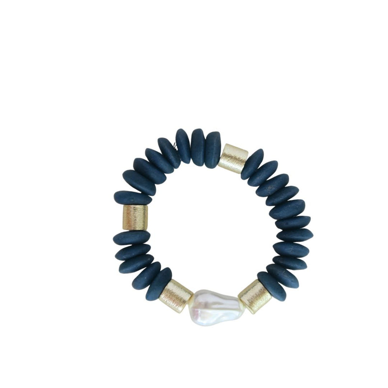 Capri Pearl Bracelet - Midnight Blue