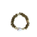Capri Pearl Bracelet - Khaki