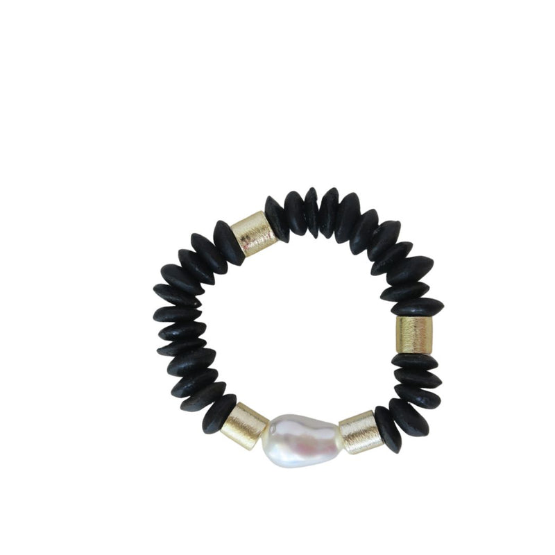 Capri Pearl Bracelet - Black