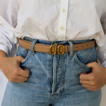 Double Oval Linked Belt - Tan