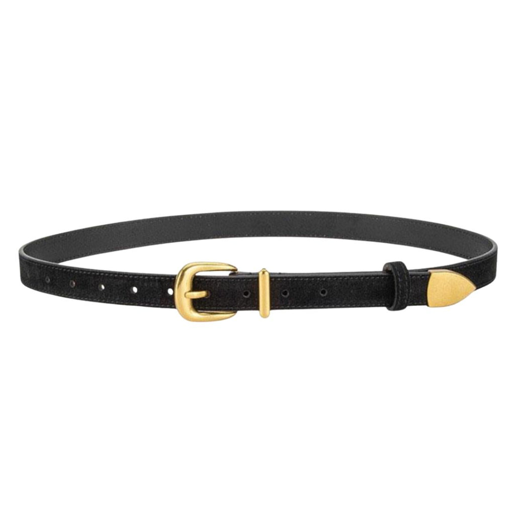 Sleek Sueded Belt - Black – Accessory Concierge