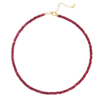 Micro Beaded Necklace - Deep Red