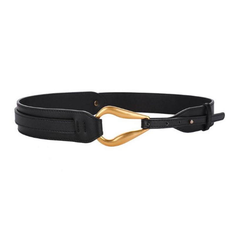 Brass Buckle Belt - Black
