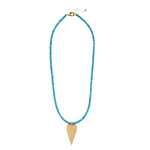 Micro Beaded True Love Necklace - Turquoise