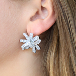 Small Silver Bowknot Studs