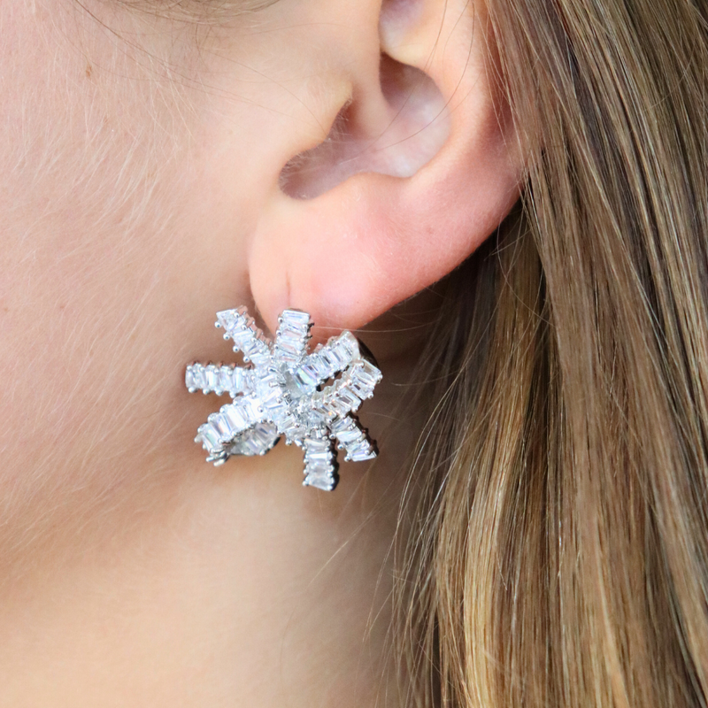 Small Silver Bowknot Studs