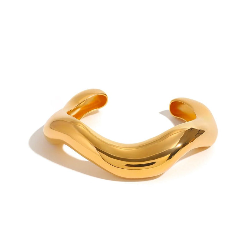 The Wave Cuff - Gold